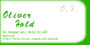 oliver hold business card